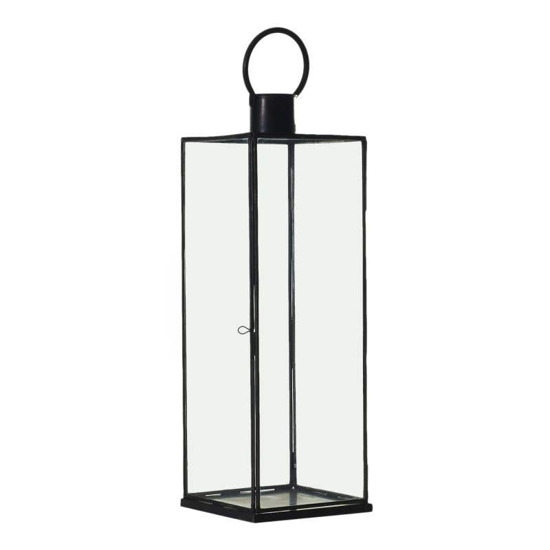 Small bentwood lantern with metal construction in a cylindrical shape