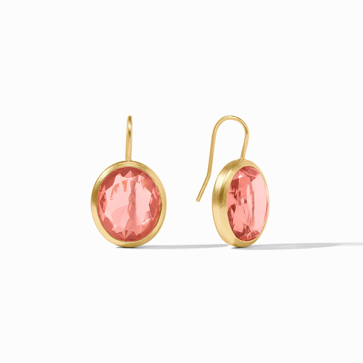 Laguna Stone earring with imported glass stone in gold-tone setting on French wire
