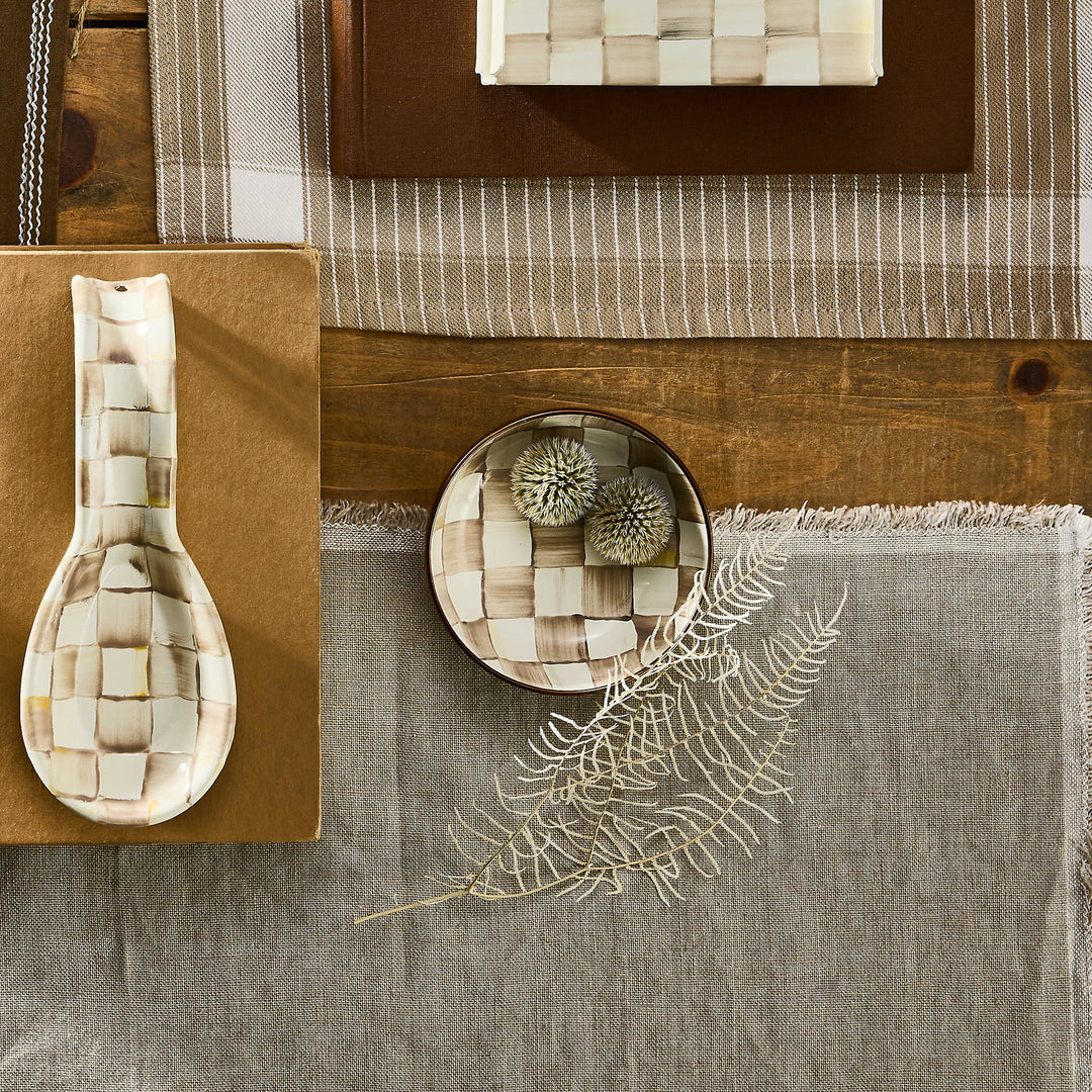 Mocha Check Relish Dish