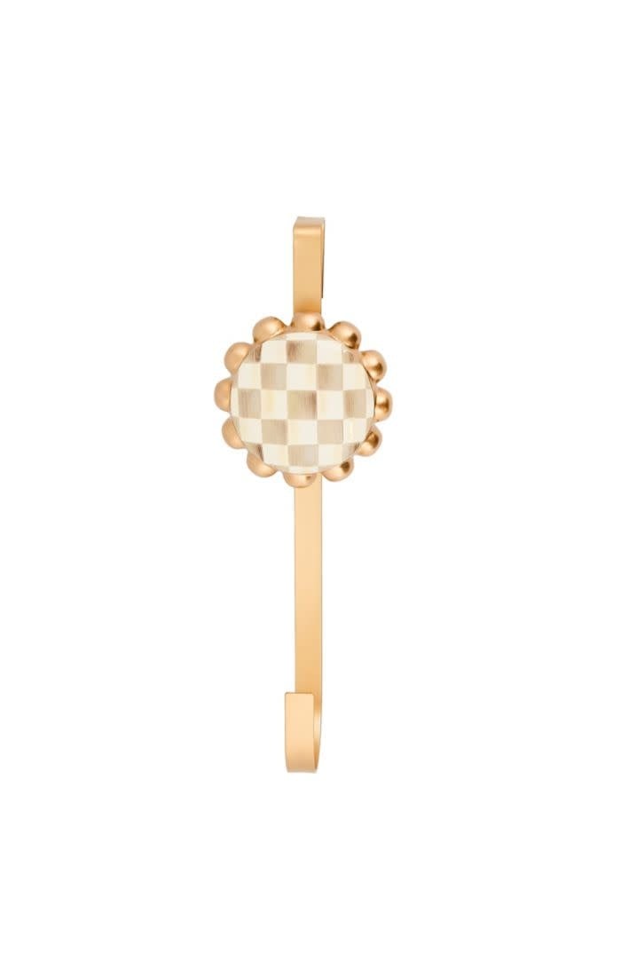 Mocha Check Wreath Hanger