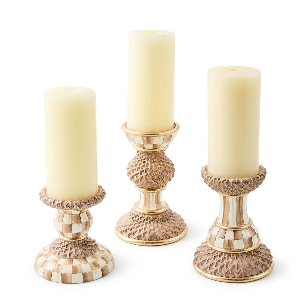 Mocha Pillar Candle Holder - Sold Individually
