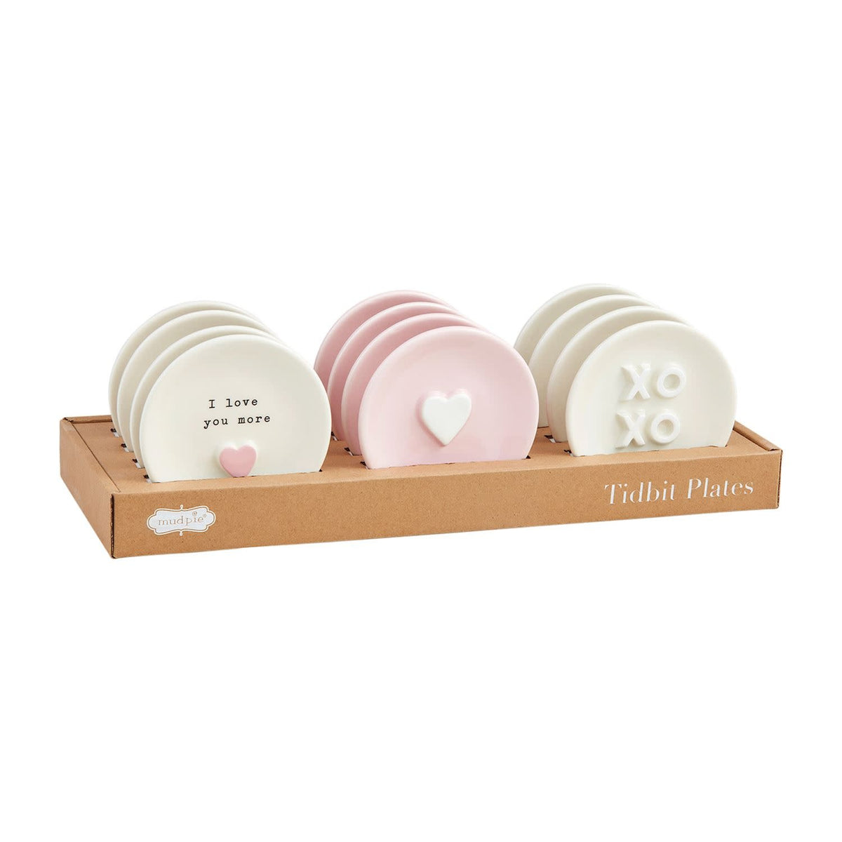 Ceramic trinket dish with a dimensional motif in kraft color.