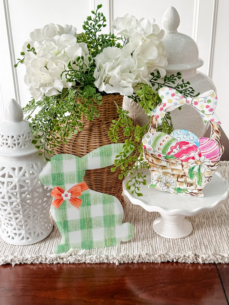 Beck's Classic Easter Basket in natural wood with a stake handle.