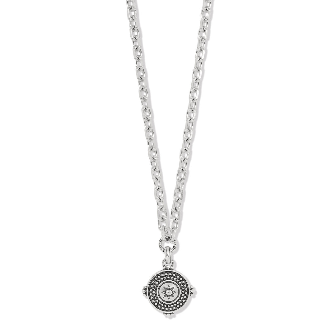 Silver plated Mosaic Mojave pendant necklace with lobster claw closure