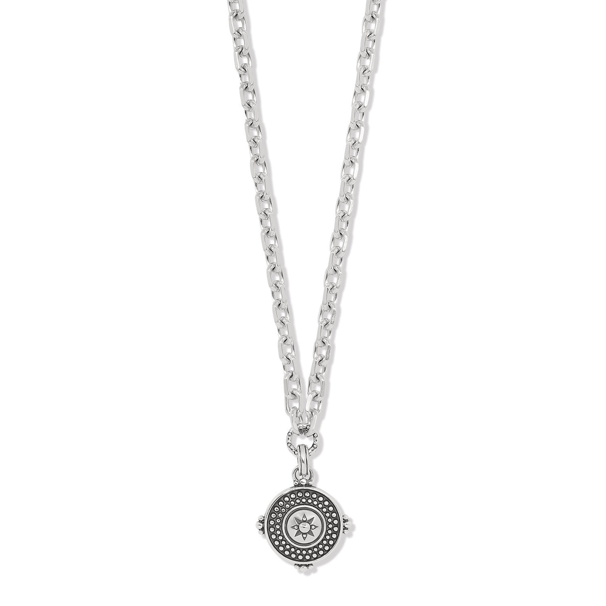 Silver plated Mosaic Mojave pendant necklace with lobster claw closure