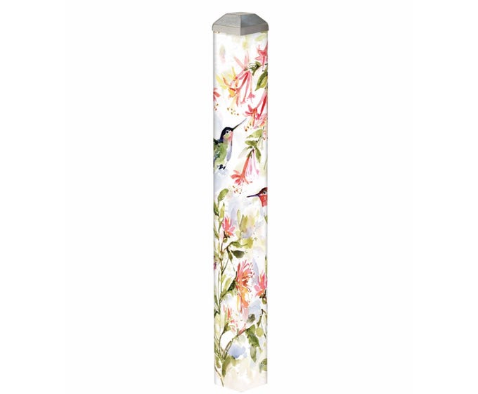 White cylindrical mini art pole with a smooth finish.