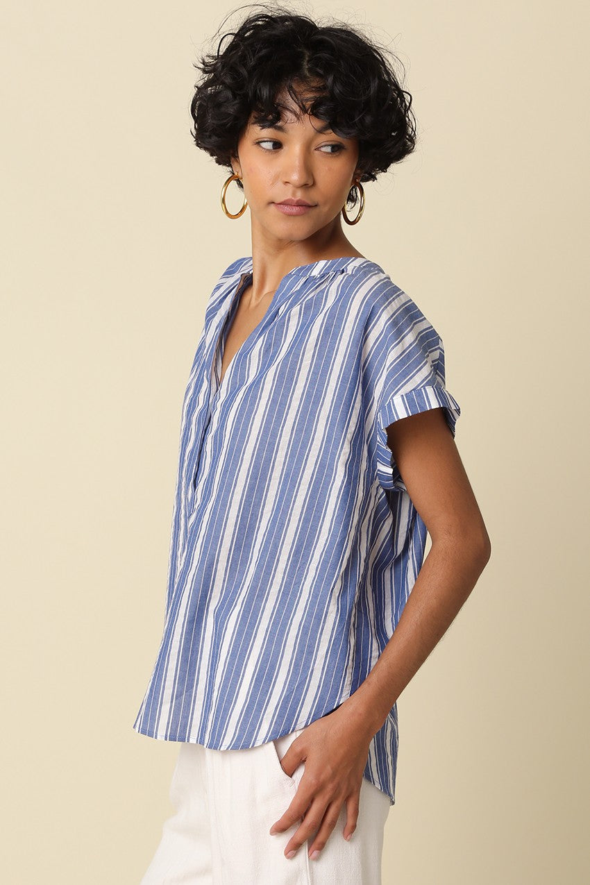 Gail Stripe Short Sleeve Shirt