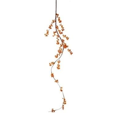 83-inch hanging wild bittersweet vine with natural brown vines and green foliage in a neutral accent style.