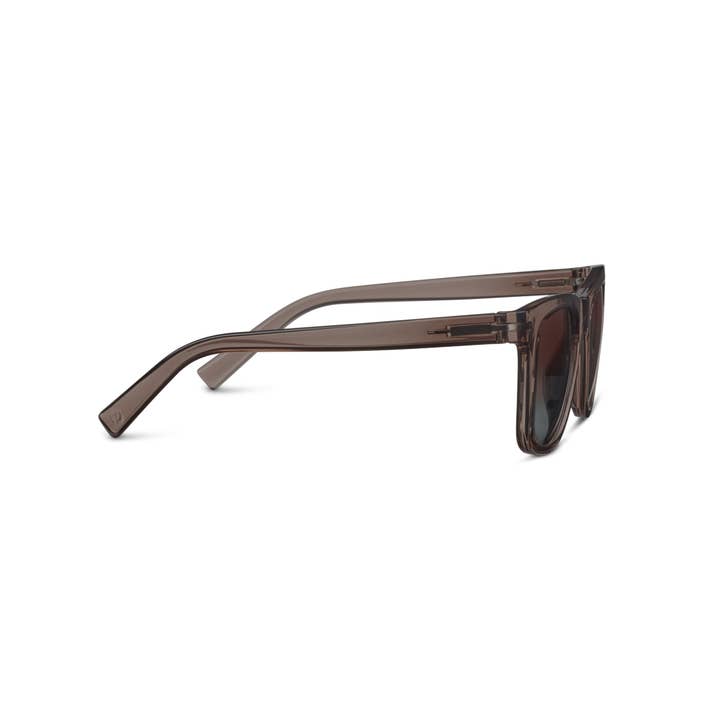 Harbor Bifocal Sun sunglasses with polycarbonate frames in warm gray tortoise pattern and amber gradient polarized lenses.