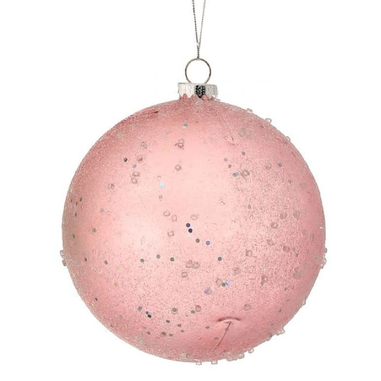 Pink ice vacuum plate gumdrop ball Christmas tree ornament