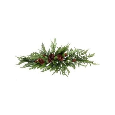 42-inch artificial Norfolk/Spruce/Juniper swag in natural green pine branches