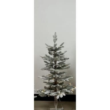 Green frosted LED pine tree with remote control included.