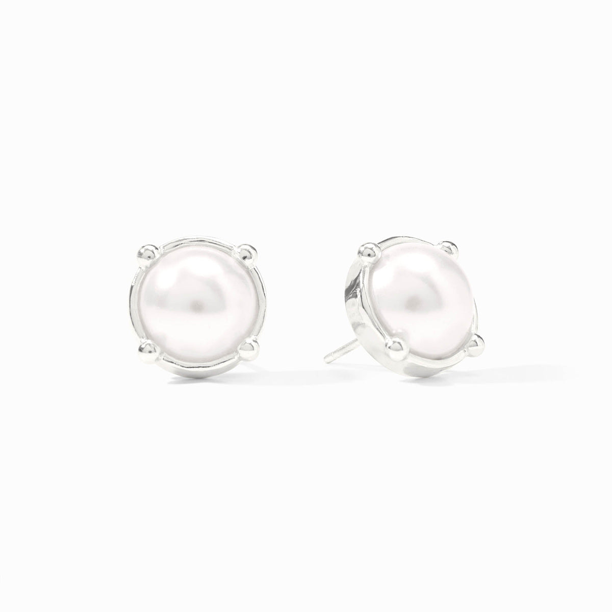 Honey stud earrings with glass stones on pure silver plated posts