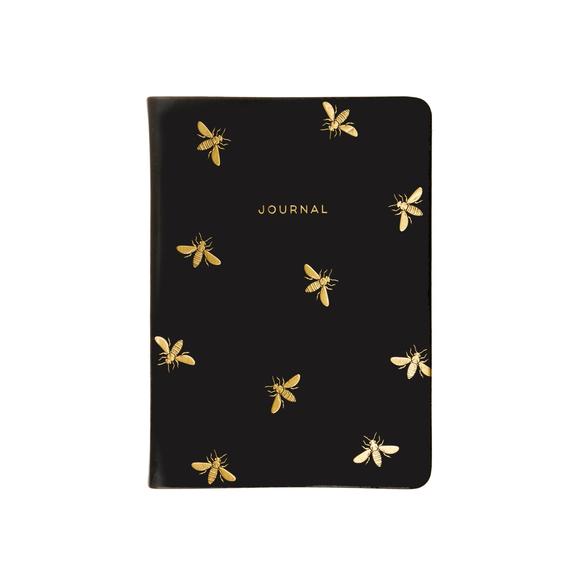 Black Essential Journal with foil-enhanced cover in a compact 5x7 inch size.