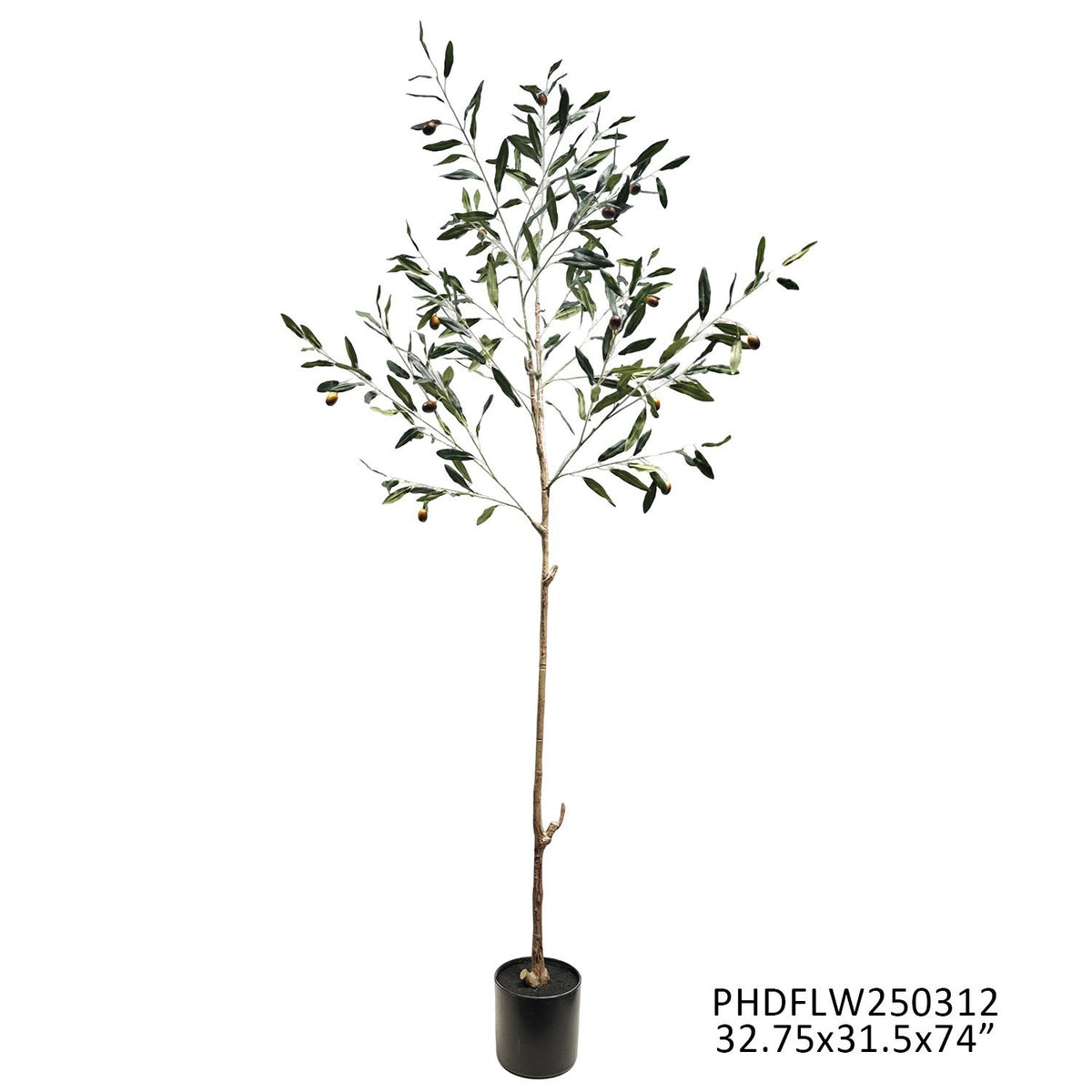 6-foot faux olive tree with realistic foliage in a loggia-style planter