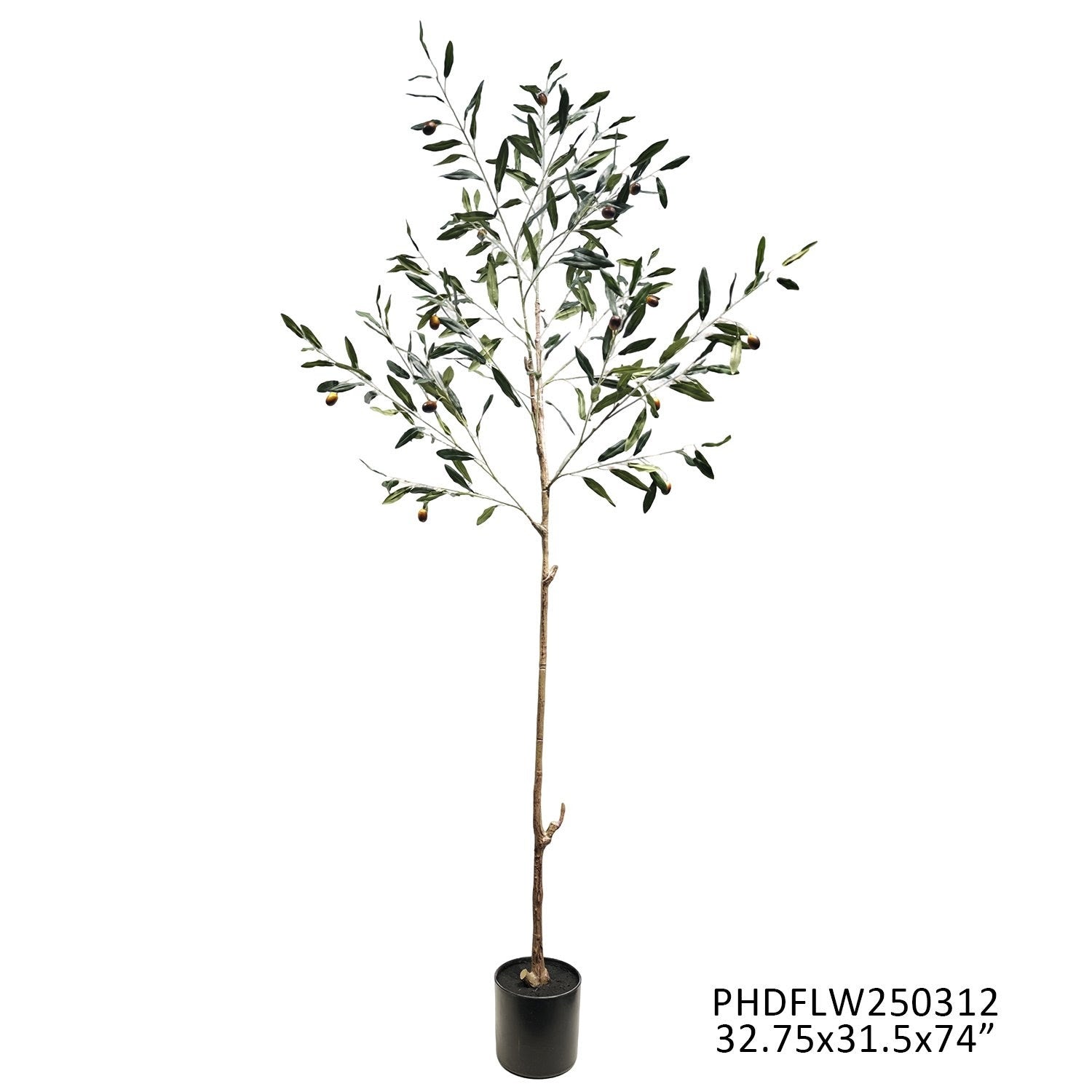 6-foot faux olive tree with realistic foliage in a loggia-style planter