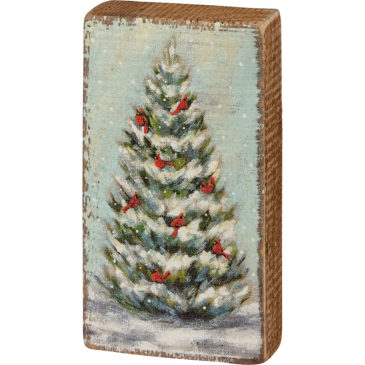 Red wooden block sign with white text reading Jesus Is The Reason For The Season.