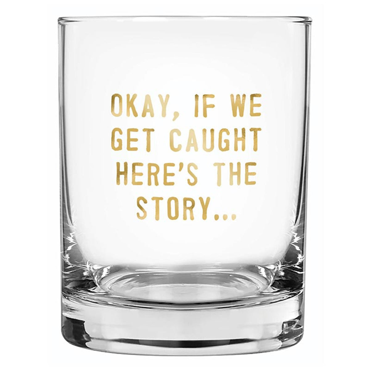 4-inch DOF Glass tumbler with a clear glass body.