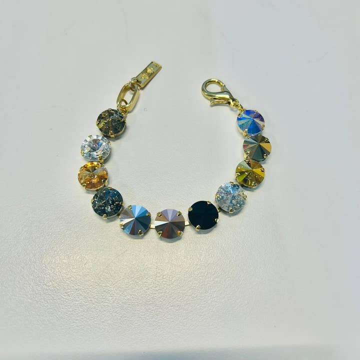 Antique gold plated brass Croatia bracelet with high-quality crystals