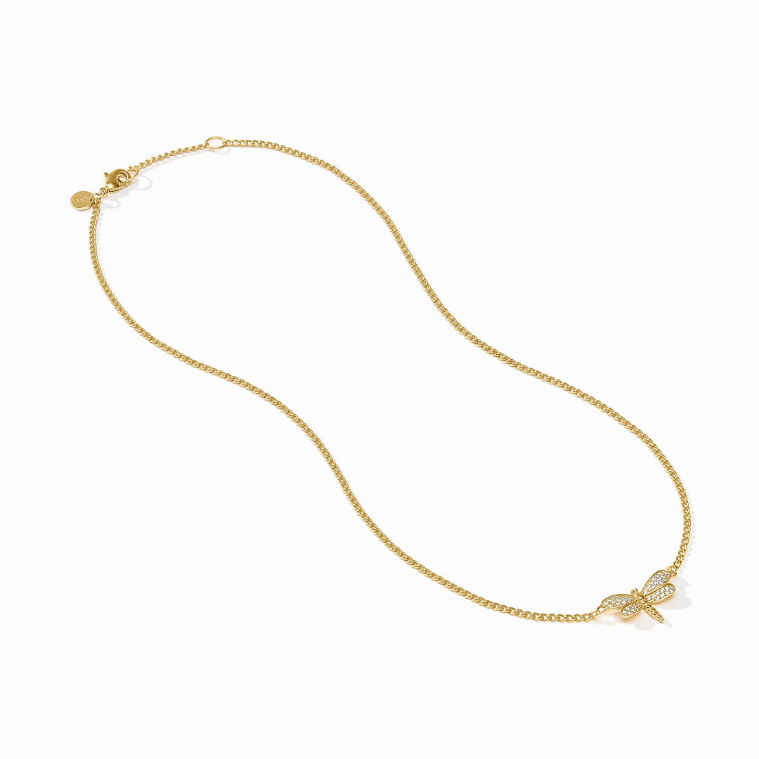 Dragonfly Pave Delicate Necklace Cubic Zirconia