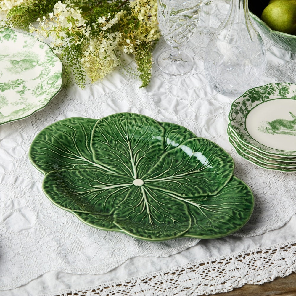Le Jardin Cabbage 3-D Oval Platter