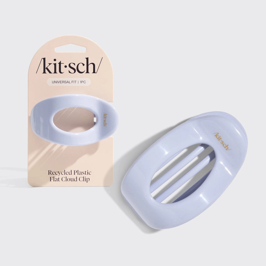 Periwinkle recycled plastic medium flat cloud clip with gentle teeth.