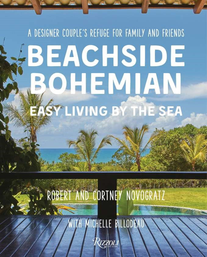 Beachside Bohemian book cover featuring a tropical view with palm trees and the ocean.
