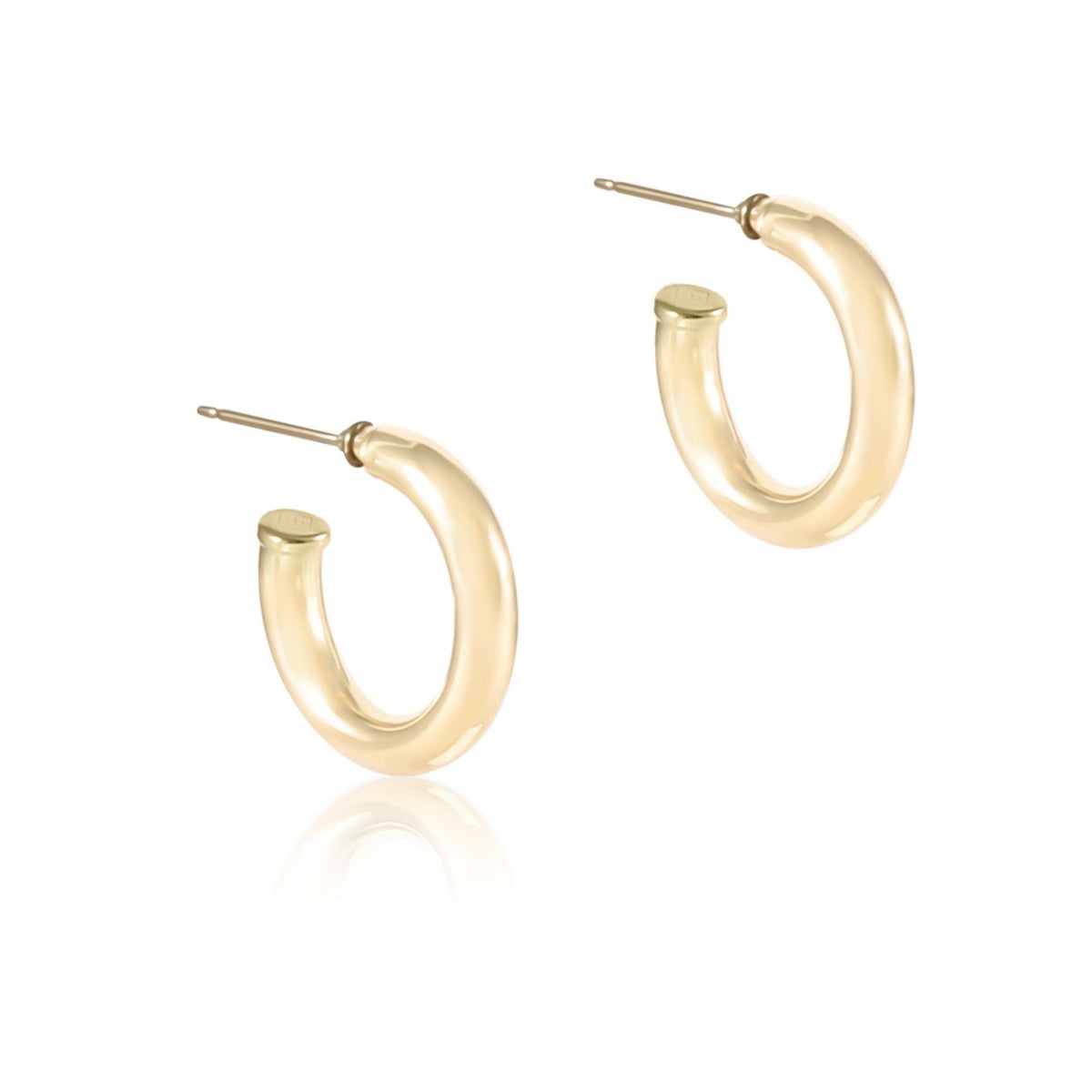 Round gold-filled hoop earring with a smooth finish