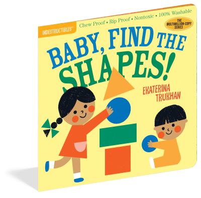 Indestructible toddler book with bright illustrations on a durable waterproof cover.