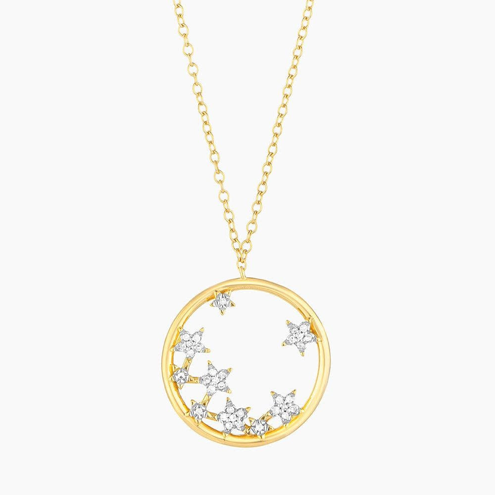 Silver star pendant necklace on a chain with an extender