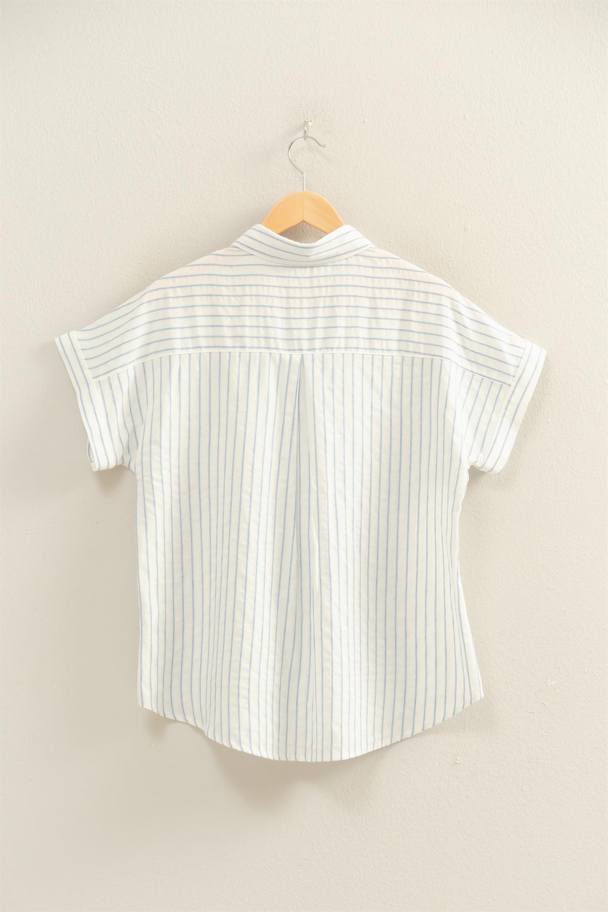 Alma striped rayon-cotton button-up shirt with dolman sleeves in a relaxed silhouette.