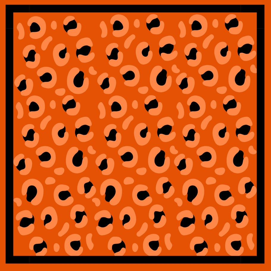 Oklahoma State Bandana Gameday Scarf in faux silk polyester with one-sided printing.