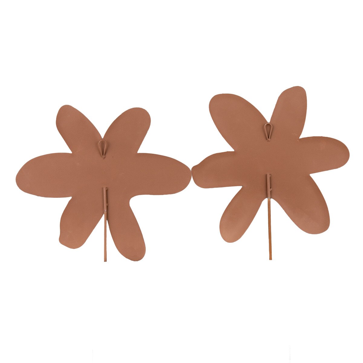 Whimsy Plaid Flower stake in pink plaid fabric with a floral silhouette and hanging function.