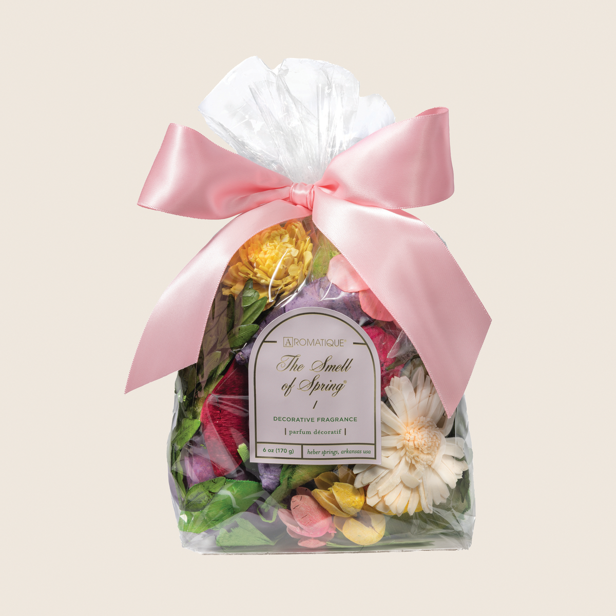 The Smell of Spring standard bag in white with a pineapple fragrance label.
