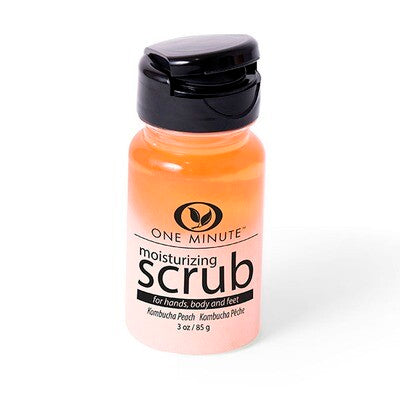 3oz Moisturizing Salt Scrub in a clear jar with visible pink salt crystals and oil.