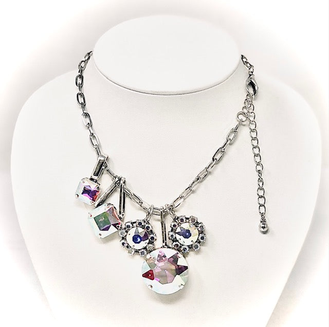 Iridescent 5 Charm Necklace