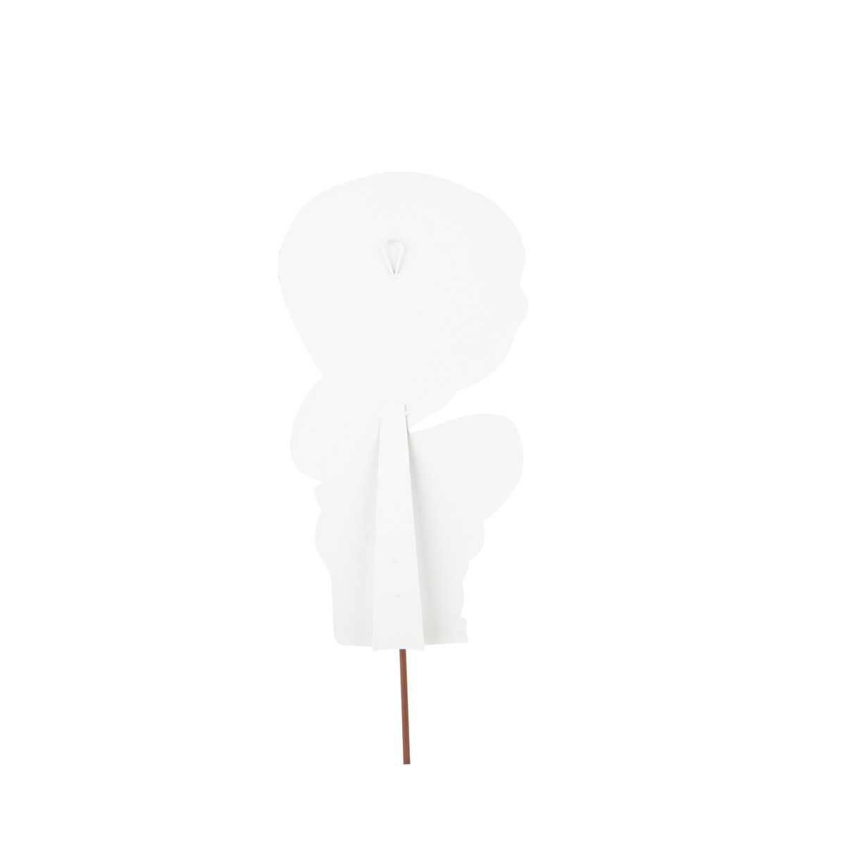 Beck's Be Mine Topiary stake in white ceramic with green foliage silhouette.