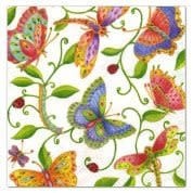 Caspari triple-ply luncheon napkin with museum artwork print on chlorine-free bleached tissue