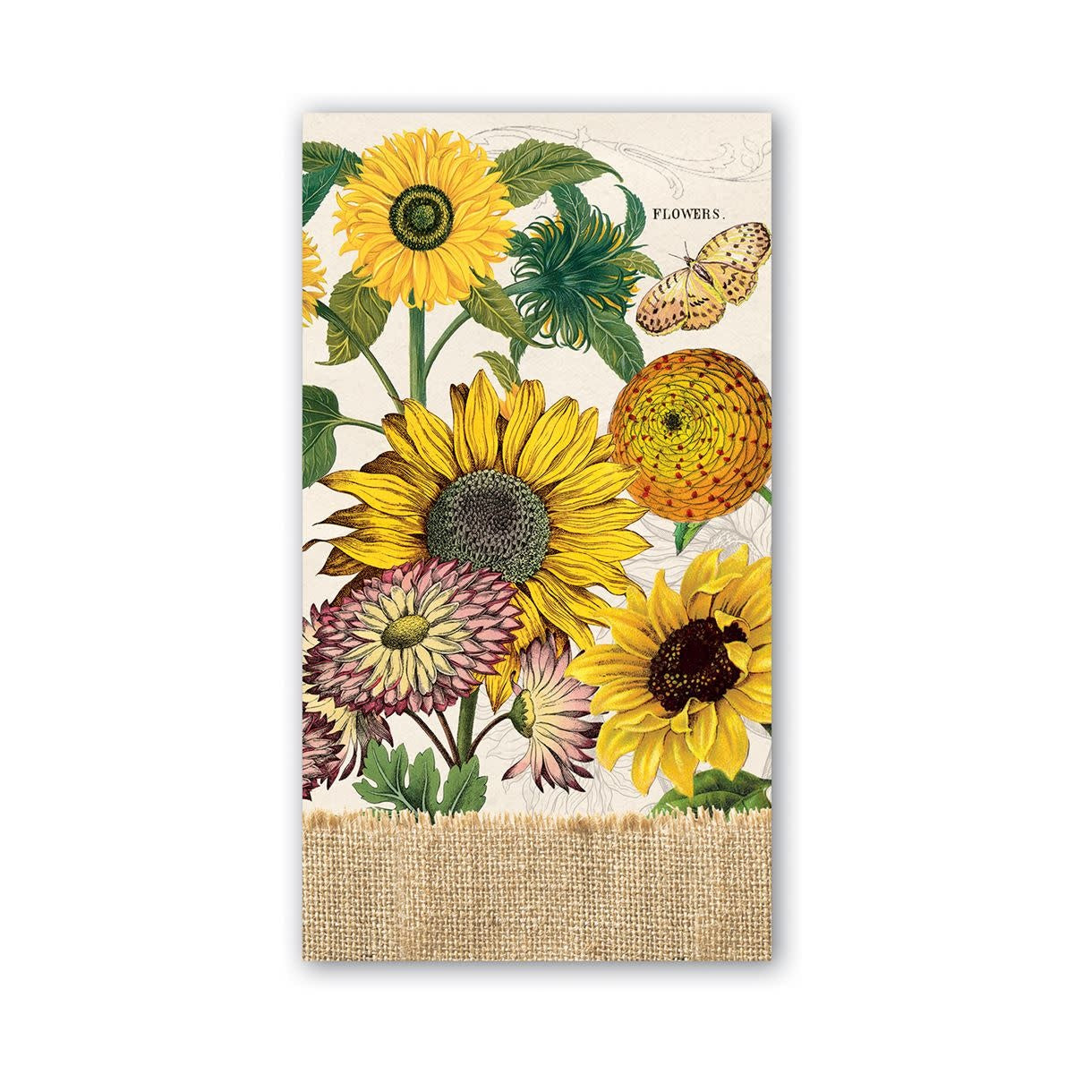 Packaging for Hostess Napkins featuring soft triple-ply paper in various designs and sizes.