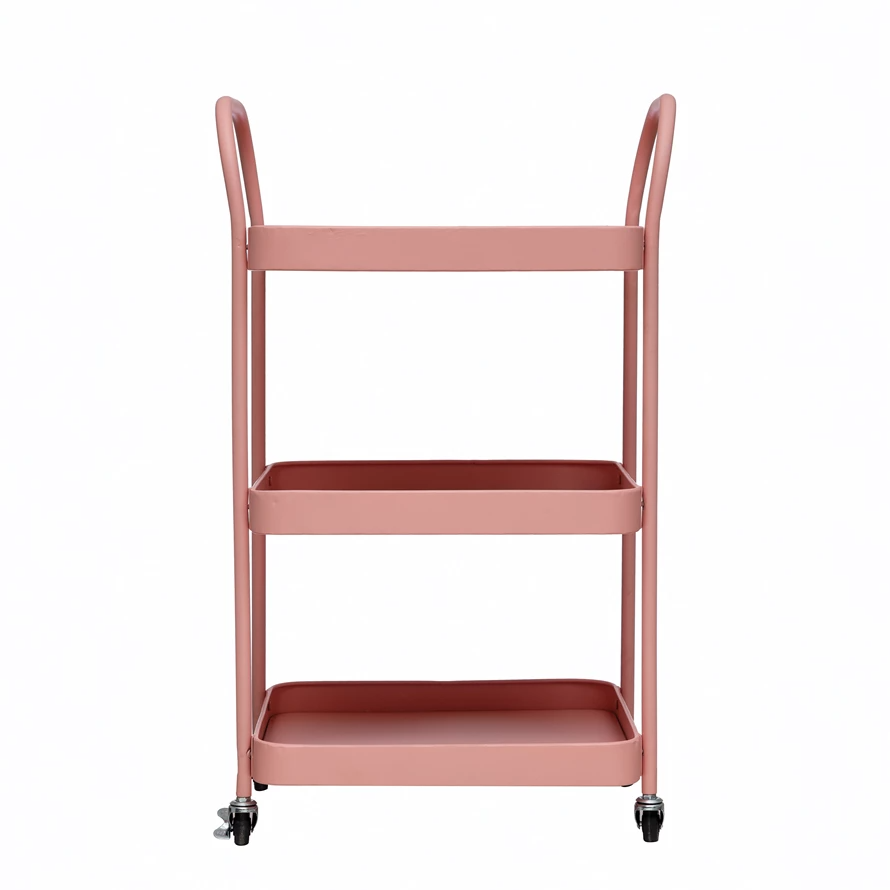 Metal 3-Tier Bar Cart on Casters