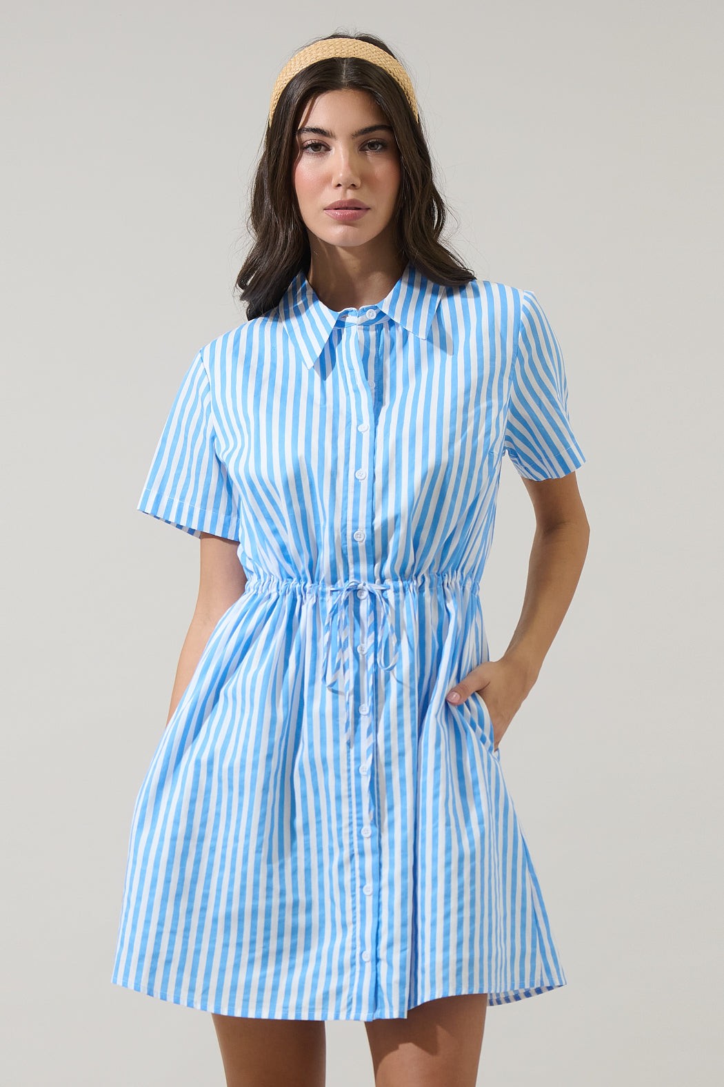 Saida Striped Kenda Shift Mini Dress