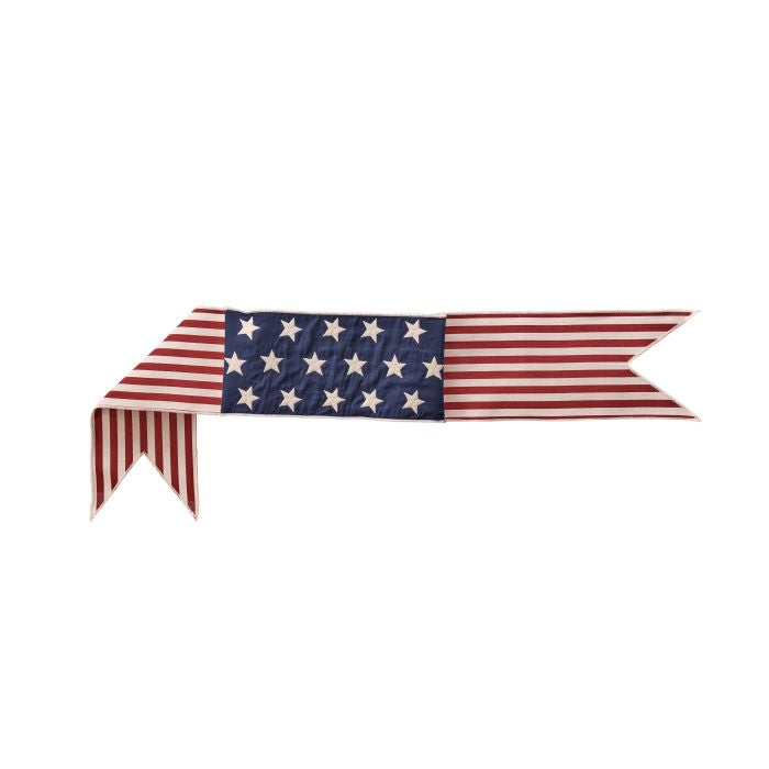 6-inch by 44-inch Stars and Stripes banner featuring blue, red, and white colors with a patriotic star pattern.