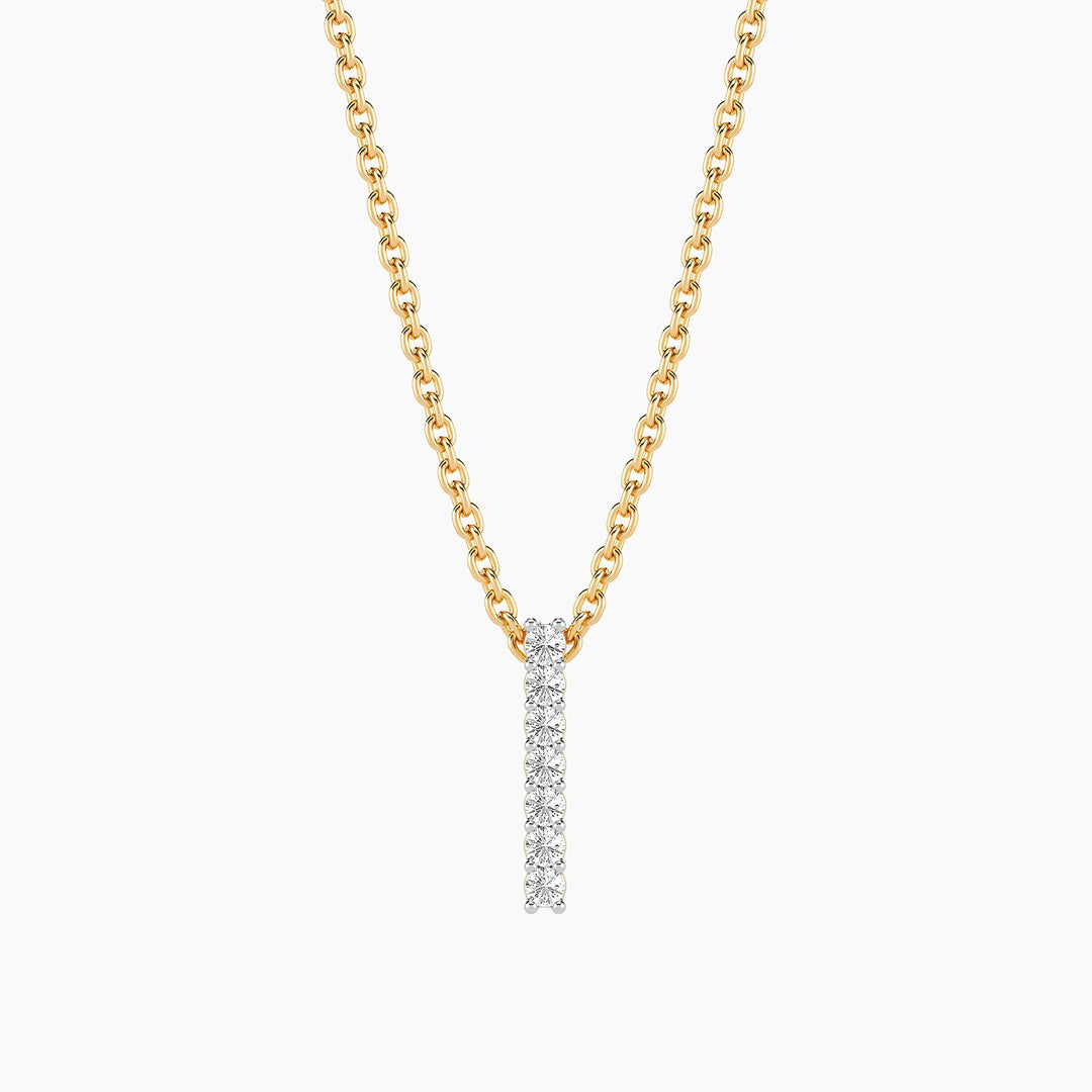 Lab-Grown Classic Bar Pendant Necklace