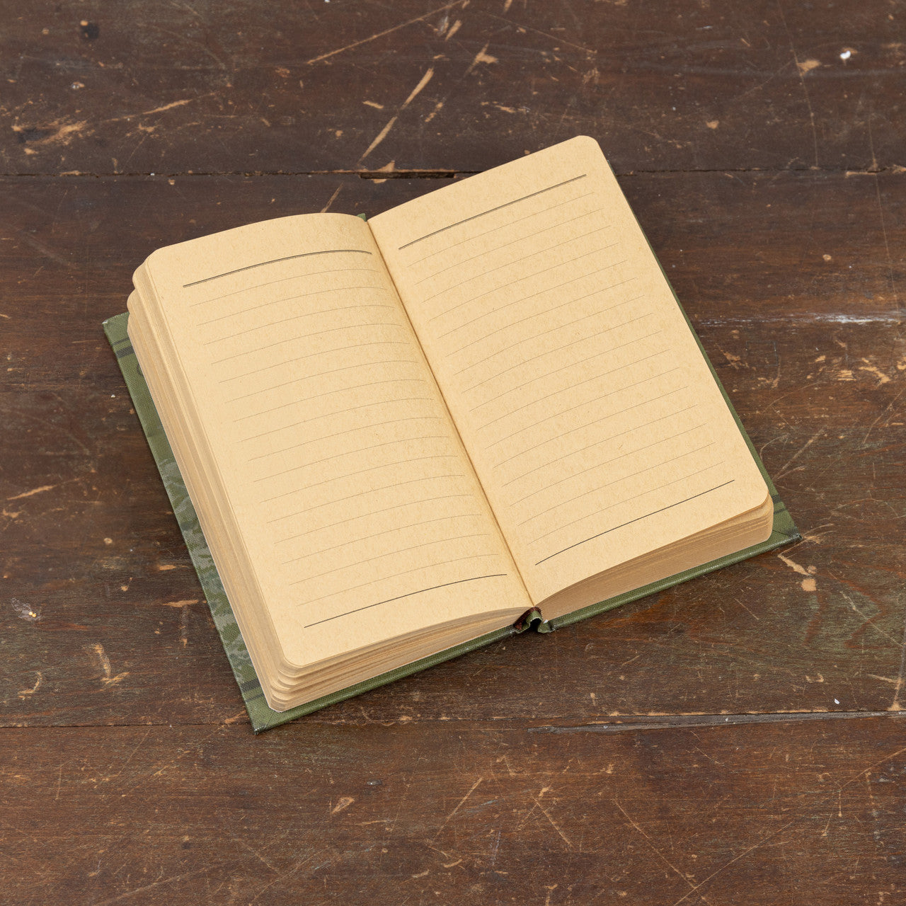 Fawns in the Wild Journal: paper notebook with wood cover featuring a fawn illustration
