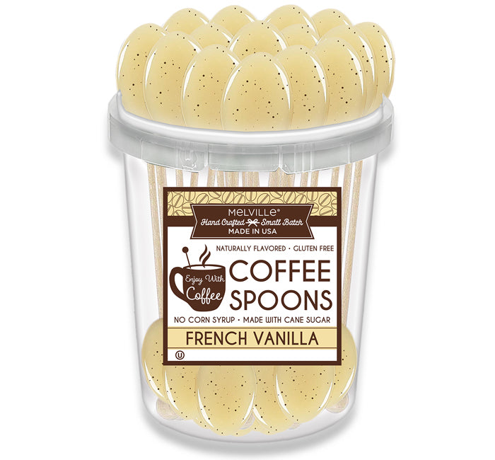 Melville Hard Candy French Vanilla coffee spoon with a glossy vanilla-colored handle.