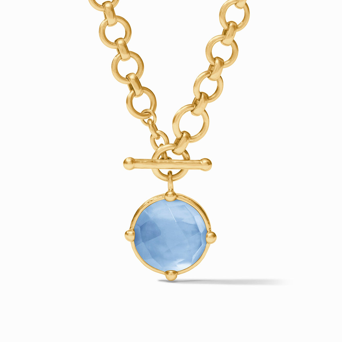 Adjustable honeybee demi necklace with rose cut stone and bead accents featuring a bas relief bee pendant.