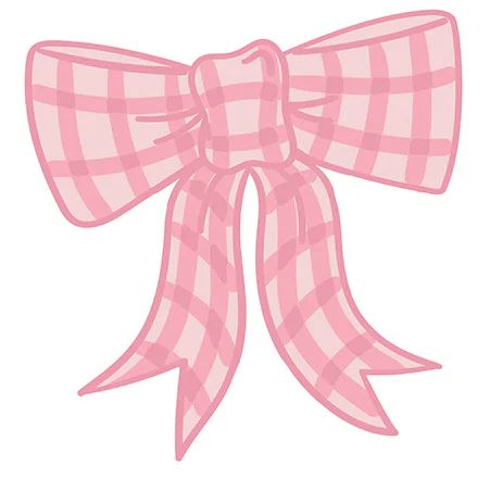 Pink Gingham Bow Mini Attachment
