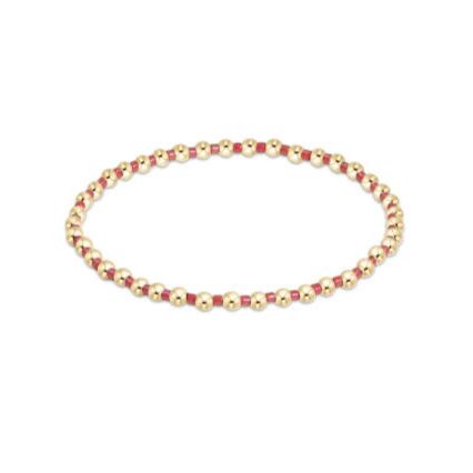 Hope Grateful bracelet with mixed seed beads in spring colors on elastic cord