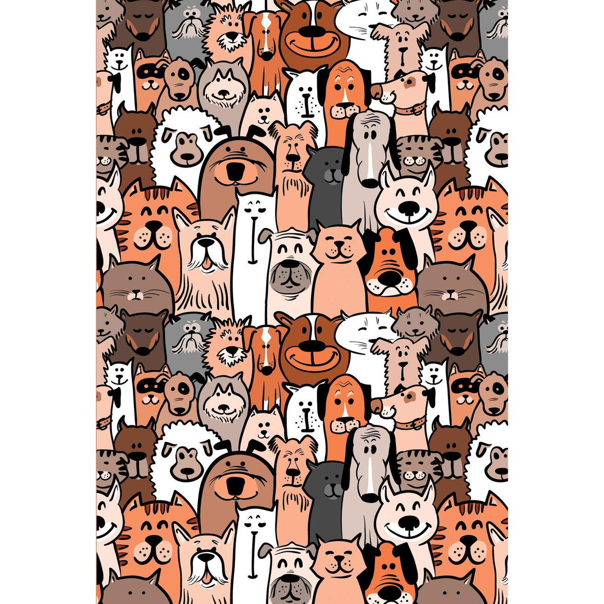 Embossed 'BD Friend Dogs' greeting card with text reading 'So thankful to have you in my pack'