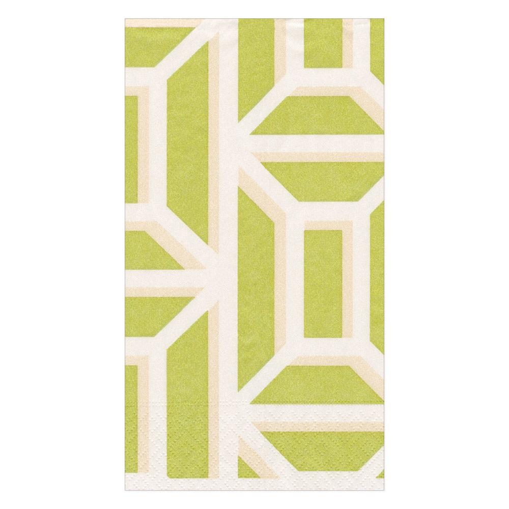 White paper guest towel with printed floral pattern